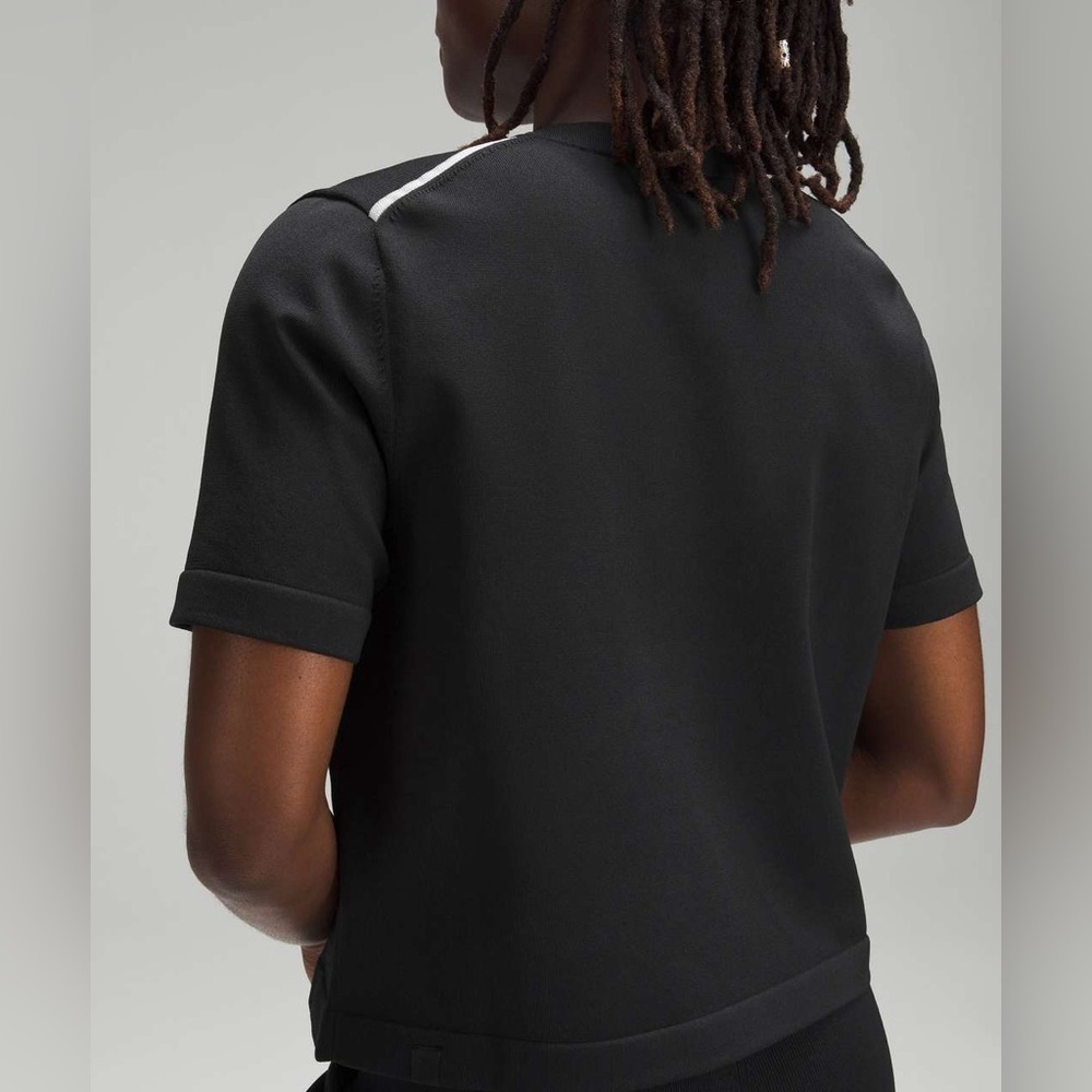 Lululemon Boxy Knit T-Shirt Black Size Medium - Picture 4 of 10
